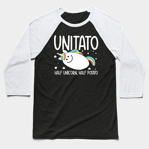 Half Unicorn Half Potato - Unitato Baseball T-Shirt by AngelBeez29